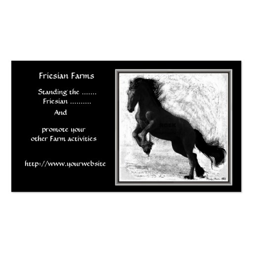 Friesian Power Business Cards (front side)
