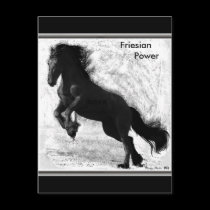 Friesian Power Postcard #3 by RookyStudios Friesian Power Postcard #3