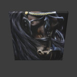 Friesian Spirit - Horse Painting Gallery Wrapped Canvas