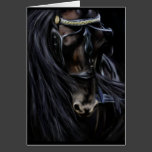 Friesian Spirit - Horse Painting Greeting Card