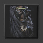 Friesian Spirit - Horse Painting Fridge Magnets