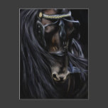 Friesian Spirit - Horse Painting Postcard