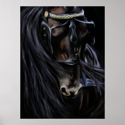 Friesian Spirit - Horse Painting Posters