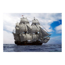 frigate on course posters