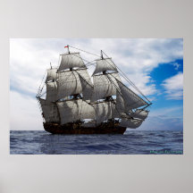 frigate on course posters