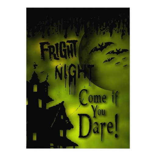 FRIGHT NIGHT HALLOWEEN PARTY - Haunted House Personalized Invite