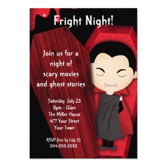 Fright Night Halloween Party 5x7 Paper Invitation Card