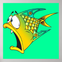 Frightened Fish Print