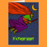 Frightful Witch Halloween Card cards