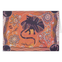 Frill Neck Lizard Card
