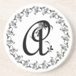 Frilly A Monogram Coaster