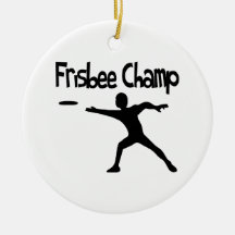 Frisbee Champ Christmas Tree Ornaments
