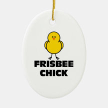 Frisbee Chick Ornament