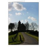 Frisian church on hill in Friesland, Holland Card