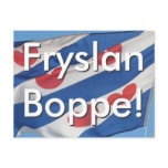 Frisian Flag &amp; Text Fryslan Boppe! Post Card