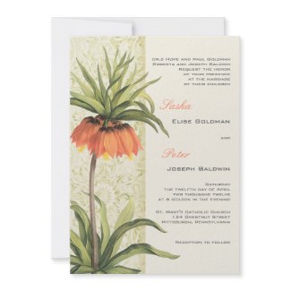 Fritillaria Floral Wedding Invitation 2