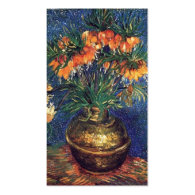 Fritillaries in a Copper Vase by Van Gogh. Business Card Template
