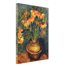 Fritillaries in a Copper Vase by Vincent van Gogh Gallery Wrapped Canvas