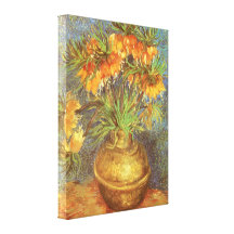 Fritillaries in a Copper Vase by Vincent van Gogh Stretched Canvas Print