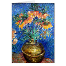Fritillaries in Copper Bowl: Vincent Van Gogh Card