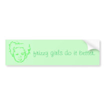 Frizzy Girls Bumper Sticker - mint bumper stickers