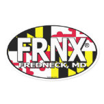 FRNX Maryland Flag Decal Oval Stickers