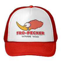 Fro-Pecker Loves You Red hats
