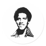 Frobama Retro Round Sticker Frobama Retro Round Sticker