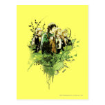 Frodo with Hobbits Vector Collage Post Cards