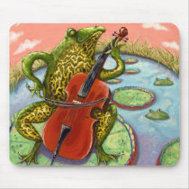 frog and cello mouse pad