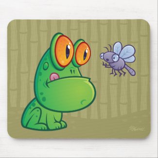 Frog and Dragonfly mousepad