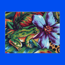Frog and Flower 2 Post Card