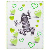 frog and hearts flyer design