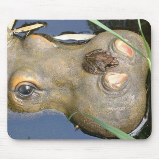 frog and hippo mouse pad | Zazzle