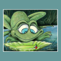 Frog and ladybug posters