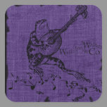 Frog and Lute Purple stickers