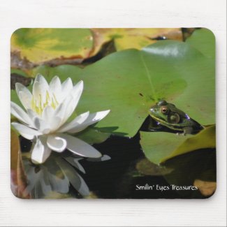 Frog And Water Lily Mousepad mousepad