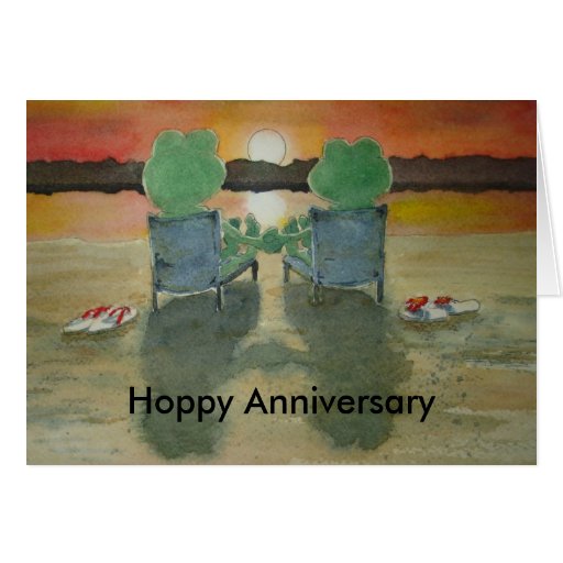 Frog Anniversary Card Hoppy Happy Anniversary