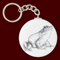 Frog Art Keychain Bullfrog Keychains Frog Gifts keychains