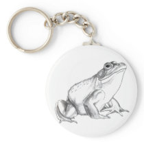 Frog Art Keychain Bullfrog Keychains Frog Gifts