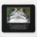 FROG ARTWORK: POEM: MOUSE PAD mousepads