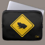 frog Australian road sign laptop sleeves