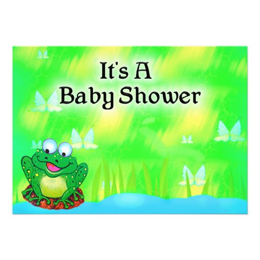 Frog Baby Shower Invites
