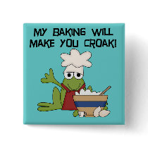 Frog Baker Tshirts and Gifts Pins