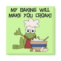 Frog Baker Tshirts and Gifts Fridge Magnets