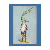 Frog Balancing Act Vintage Postcards