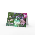 Frog Birthday card- customize