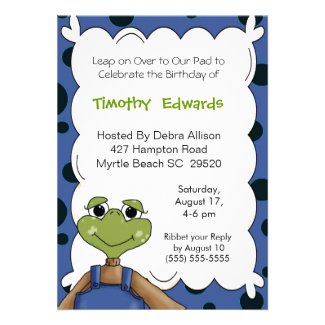 Frog Birthday Invitation