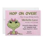 Frog Birthday Invite For Girls