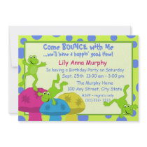Frog Bounce Birthday Invitation